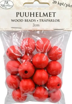 New Puuhelmet Punainen 2Cm 20Kpl/Pkt Askartelutarvikkeet