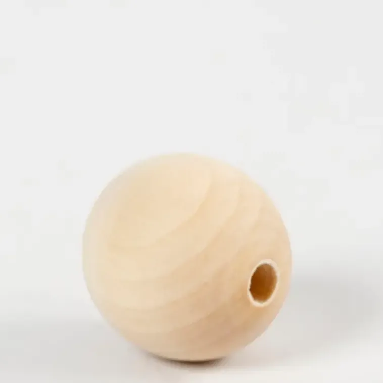 Ei merkkiä Askartelutarvikkeet-Puuhelmi 30Mm, Kasittelematon, 4Kpl