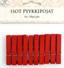 Best Pyykkipojat Iso Punainen 10Kpl/Pkt Askartelutarvikkeet
