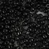 Ei merkkiä Askartelutarvikkeet-Rocaille-Siemenhelmet, Musta, Halk. 4 Mm, Koko 6/0 , Aukon Koko 0,9-1,2 Mm, 25 G/ 1 Pkk