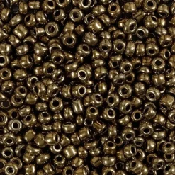 Ei merkkiä Askartelutarvikkeet-Rocaille-Siemenhelmet, Pronssi, Halk. 3 Mm, Koko 8/0 , Aukon Koko 0,6-1,0 Mm, 25 G/ 1 Pkk