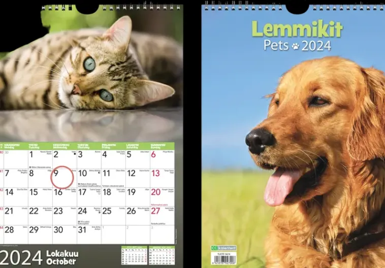 Sale Seinakalenteri Lemmikit 2024 Kalenterit