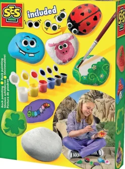 SES CREATIVE Askartelutarvikkeet-Kivien Maalaus Setti