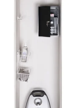 Lanka ja Muovi Säilytyskalusteet-Siivouskomerosarja Lm 872: Lukittava Kemikaalikaappi + Sarjakori + Ylakaari Imuriletkulle