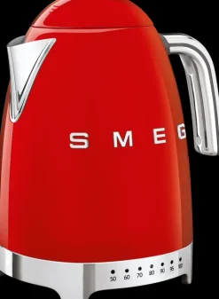 Smeg Kahvi Ja Tee-Punainen Vedenkeitin Lampotilansaadolla Klf04Rdeu
