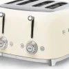 Smeg Kypsentäminen-Tsf03Creu 4-Viipaleen Leivanpaahdin Kerma