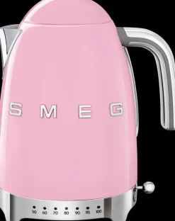 Smeg Kahvi Ja Tee-Vaaleanpunainen Vedenkeitin Lampotilansaadolla Klf04Pkeu