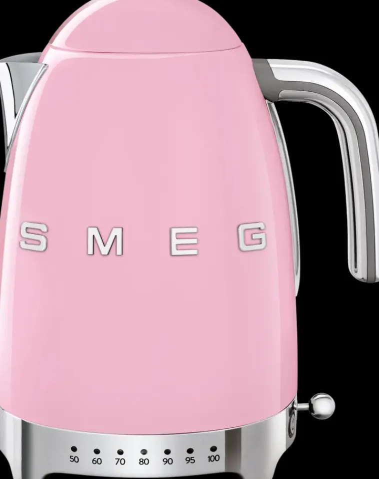 Smeg Kahvi Ja Tee-Vaaleanpunainen Vedenkeitin Lampotilansaadolla Klf04Pkeu