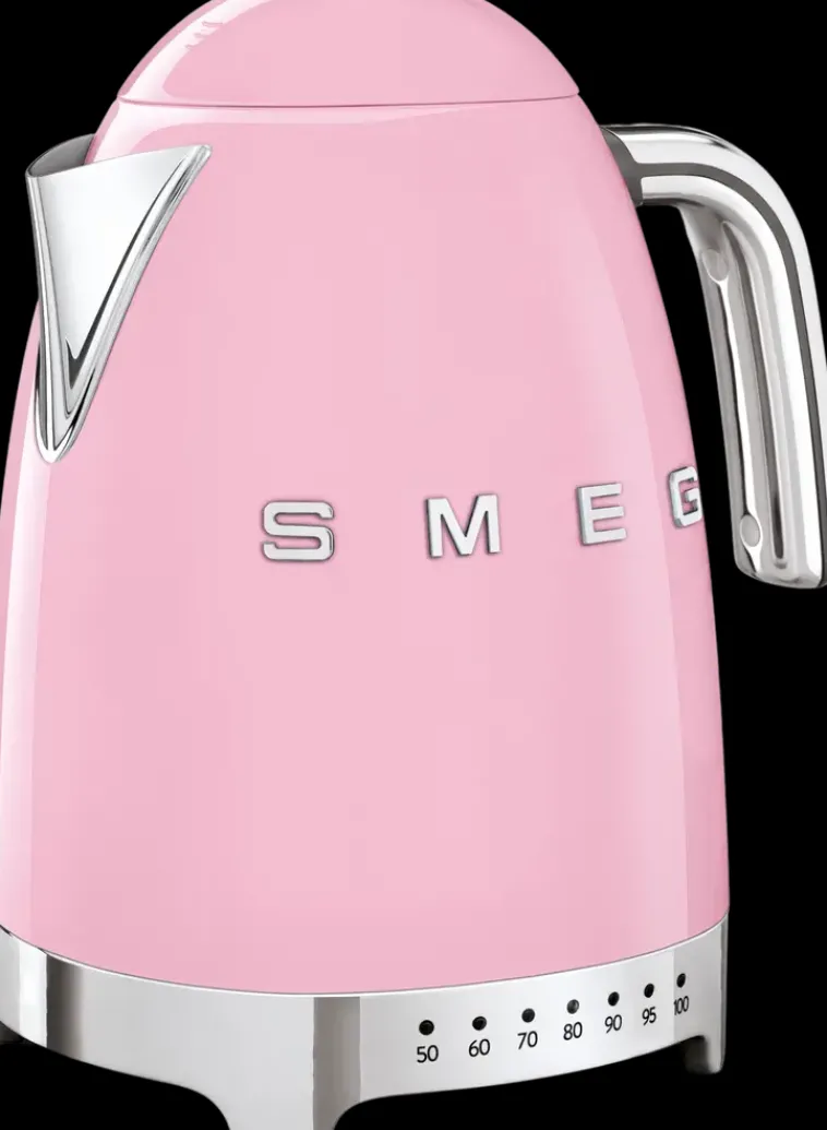 Smeg Kahvi Ja Tee-Vaaleanpunainen Vedenkeitin Lampotilansaadolla Klf04Pkeu