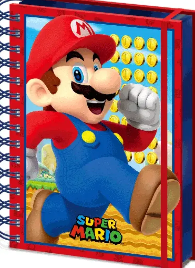 Clearance Super Mario A5 Kierremuistikirja Sulkijalla Paperitarvikkeet
