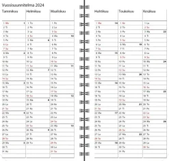 Clearance Taskukalenteri Agenda, Musta Kalenterit