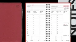 Outlet Taskukalenteri Leader Punainen 2024 Kalenterit