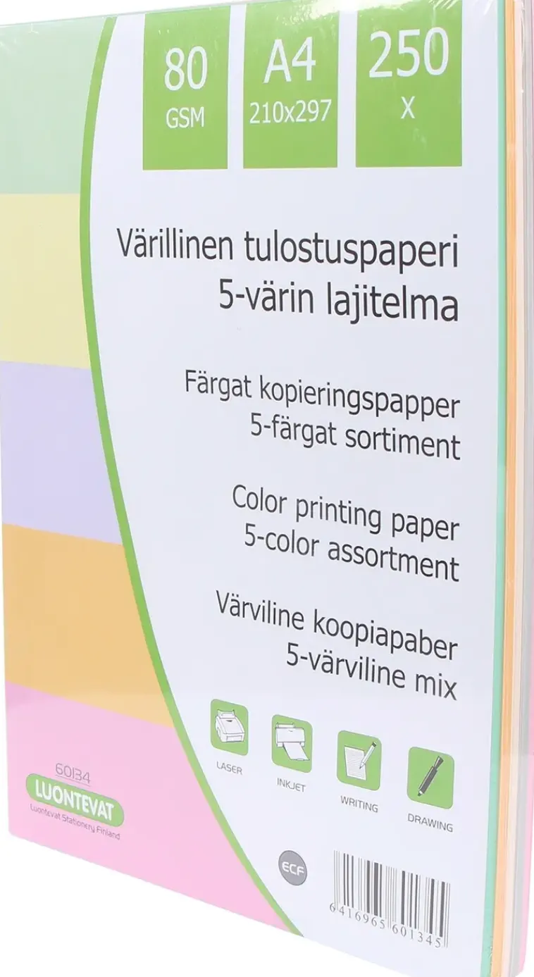 New Teehoo Varillinen Tulostuspaperi A4 250Kpl 5 Varia Paperitarvikkeet