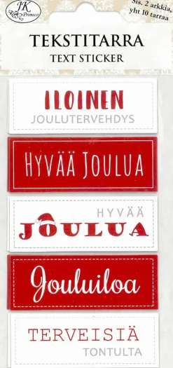 Online Tekstitarra Jouluntoivotukset Punainen 2Ark/Pkt Askartelutarvikkeet