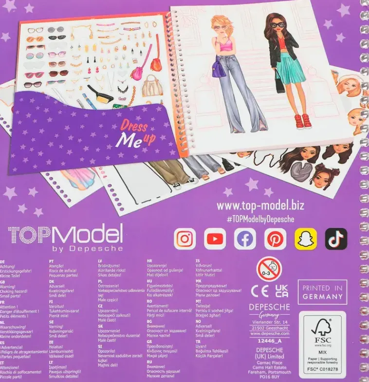 TOPModel Askartelutarvikkeet-Dress Me Up Tarrakirja