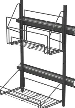 Lanka ja Muovi Säilytyskalusteet-Viivi-Tarvikevaunu Lm 695 250X500X630 Antrasiitti