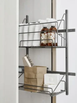 Lanka ja Muovi Säilytyskalusteet-Viivi-Tarvikevaunu Lm 695 250X500X630 Antrasiitti