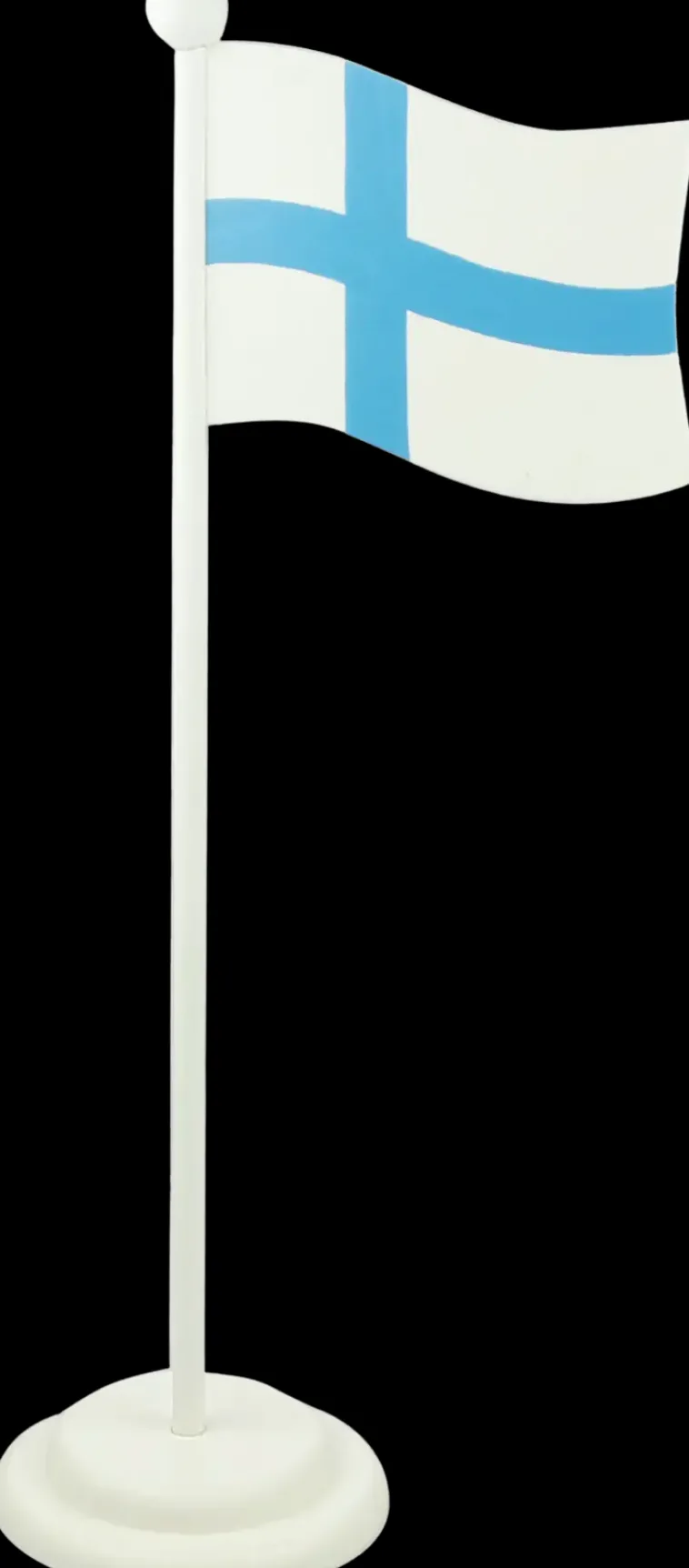 New Puinen Suomen Lippu Jalustalla, Korkeus 37Cm Sesonkijuhlatarvikkeet